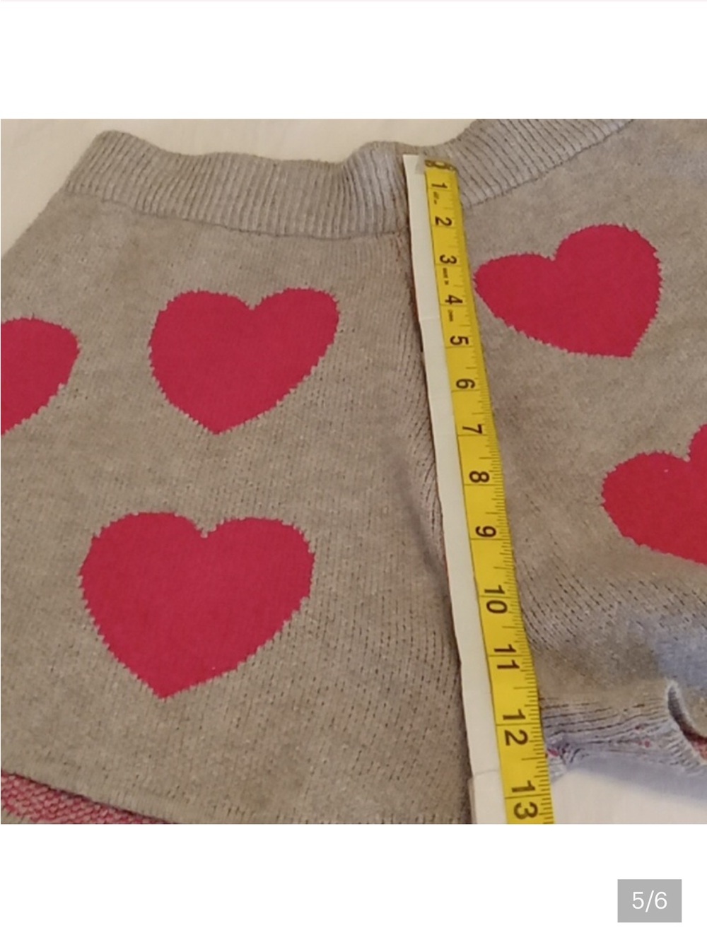 Nasty Gal  Sz M Gray Fuzzy with Pink Heart Pattern, Cozy & Comfy Lounge Shorts